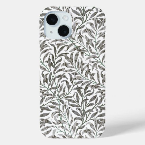 WILLOW BOUGH IN SILVER PLATE _ WILLIAM MORRIS iPhone 15 CASE