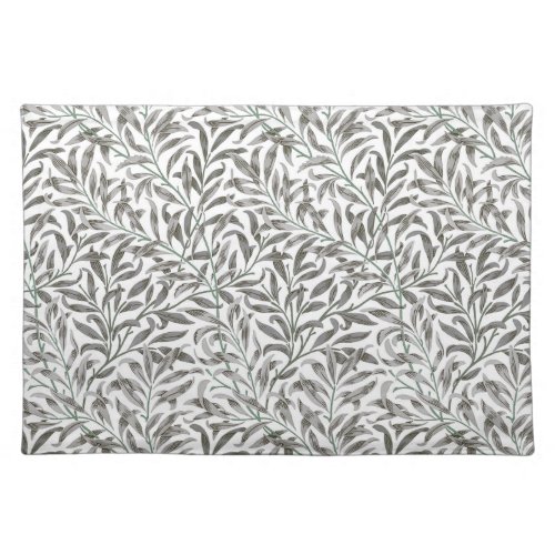 WILLOW BOUGH IN SILVERY PLATE _ WILLIAM MORRIS CLOTH PLACEMAT