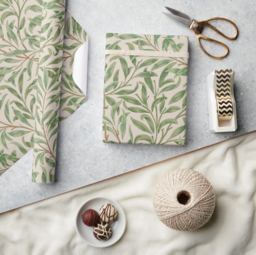WILLOW BOUGH IN VINTAGE GARDEN _ WILLIAM MORRIS WRAPPING PAPER