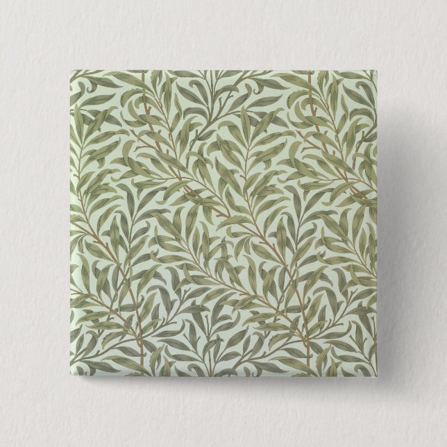 'Willow Bough' wallpaper design, 1887 Button (Front)