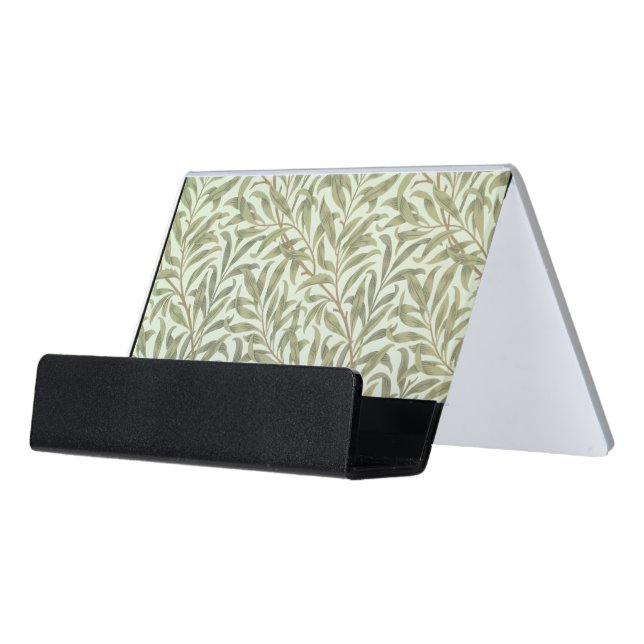 'Willow Bough' wallpaper design, 1887 Desk Business Card Holder (Angled Front)