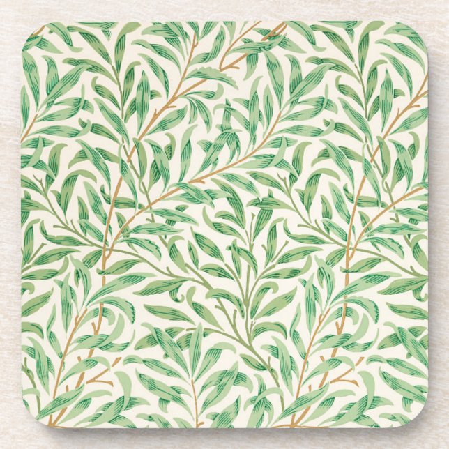 Willow Bough William Morris Pattern Beverage Coaster (Front)