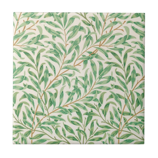 Willow Bough William Morris Pattern Ceramic Tile (Front)