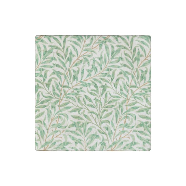 Willow Bough William Morris Pattern Stone Magnet (Front)