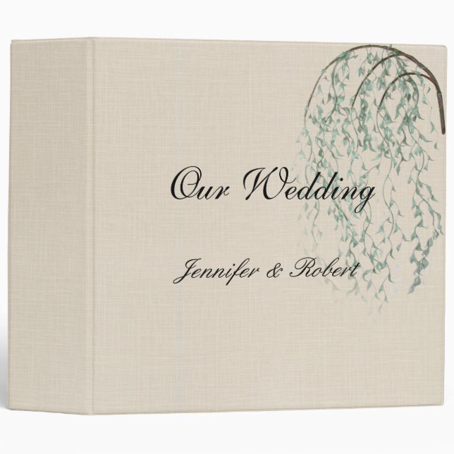 Willow Branch on Linen Binder (Front/Spine)