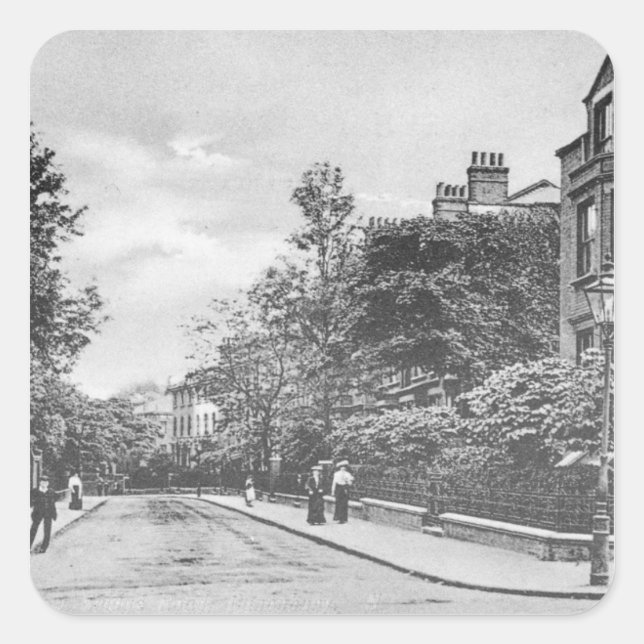 Willow Bridge Road, Canonbury, Islington, c.1905 Square Sticker (Front)