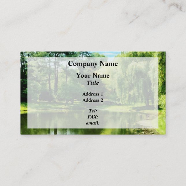 Willow By the Lake Business Card (Front)