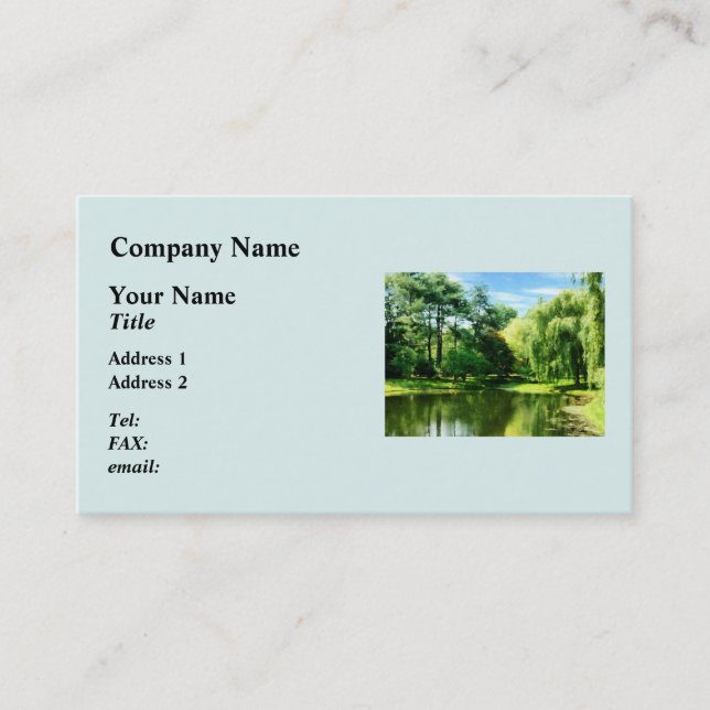 Willow By the Lake Business Card (Front)