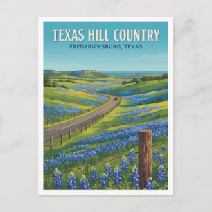 Willow City Loop Fredericksburg Texas Postcard