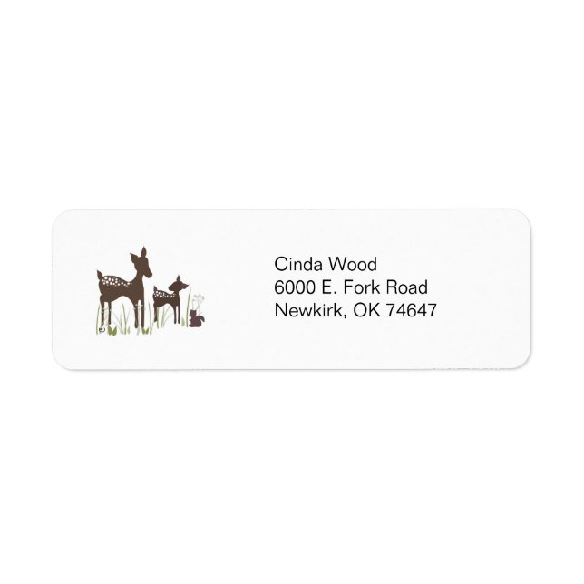 Willow Deer Forest Address Labels (Front)