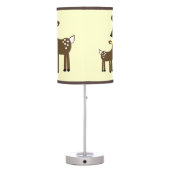 Willow Deer Woodland Neutral with Brown Trim Table Lamp (Back)