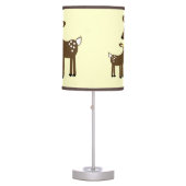 Willow Deer Woodland Neutral with Brown Trim Table Lamp (Front)