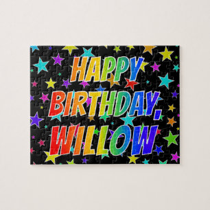 "WILLOW" First Name, Fun "HAPPY BIRTHDAY" Jigsaw Puzzle
