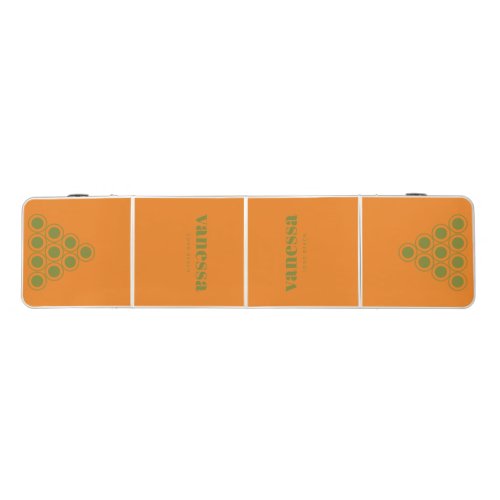 Willow Green Reverse Minimal Modern Classic Name Beer Pong Table