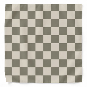Willow Grey and Bone Checkerboard Bandana