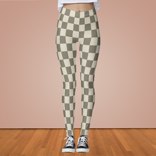 Willow Grey and Bone Checkerboard Leggings (Creator Uploaded)