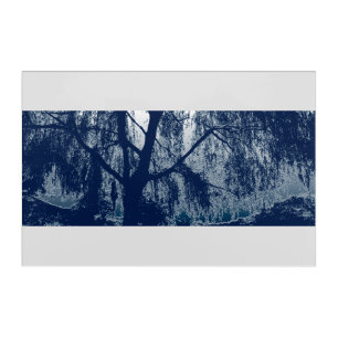 Willow in blue acrylic print