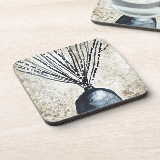  Willow in vase watercolor Beverage Coaster (Left Side)