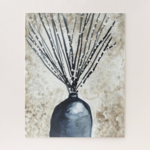  Willow in vase watercolor Jigsaw Puzzle