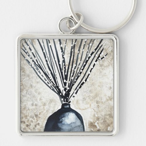  Willow in vase watercolor Keychain