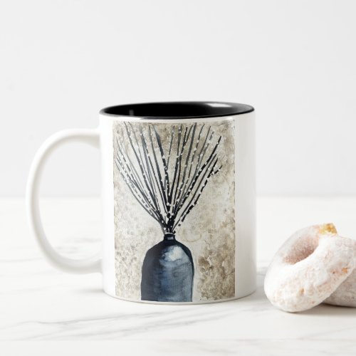  Willow in vase watercolor Two_Tone Coffee Mug