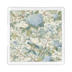 Willow Little Magnolia Wallpaper Floral Coastal Acrylic Tray