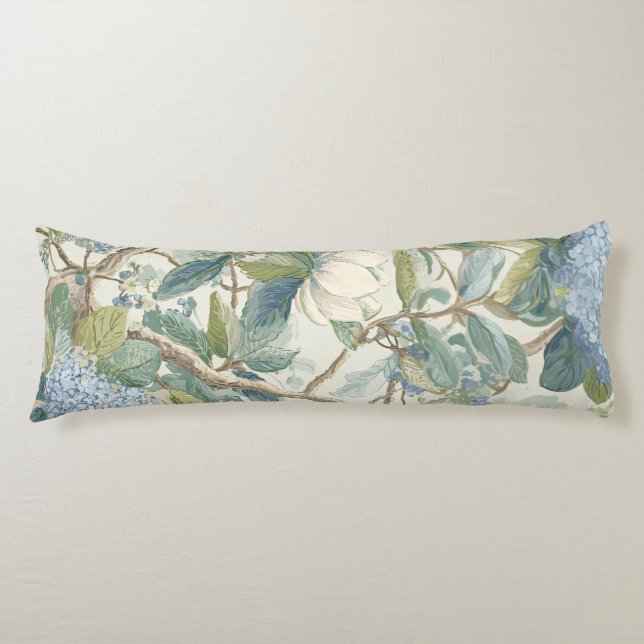 Willow Little Magnolia Wallpaper Floral Coastal  Body Pillow (Front)