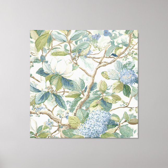 Willow Little Magnolia Wallpaper Floral Coastal Canvas Print (Front)