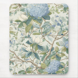Willow Little Magnolia Wallpaper Floral Coastal Mouse Pad