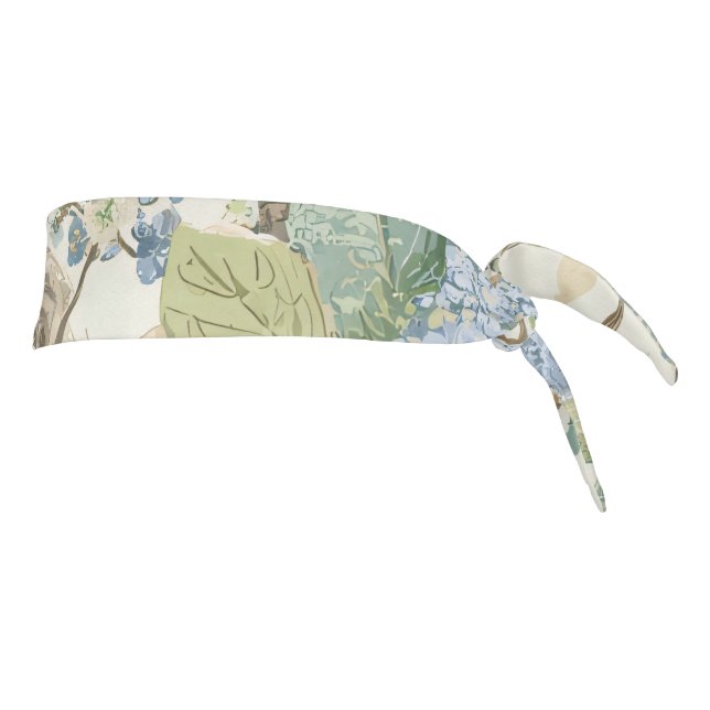 Willow Little Magnolia Wallpaper Floral Coastal Tie Headband (Rotate 90)