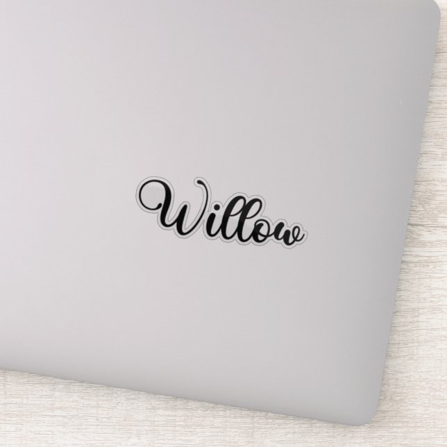 Willow Name - Handwritten Calligraphy Sticker (Detail)