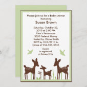 Willow Organic/Deer Baby Shower Invitation (Front/Back)
