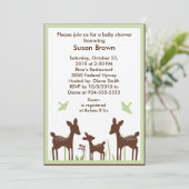Willow Organic/Deer Baby Shower Invitation (Standing Front)