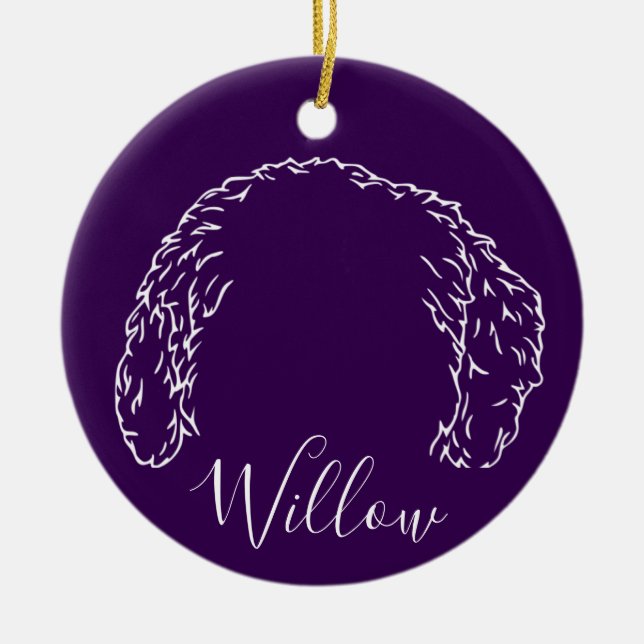 Willow Ornament (Paw Prints) (Front)