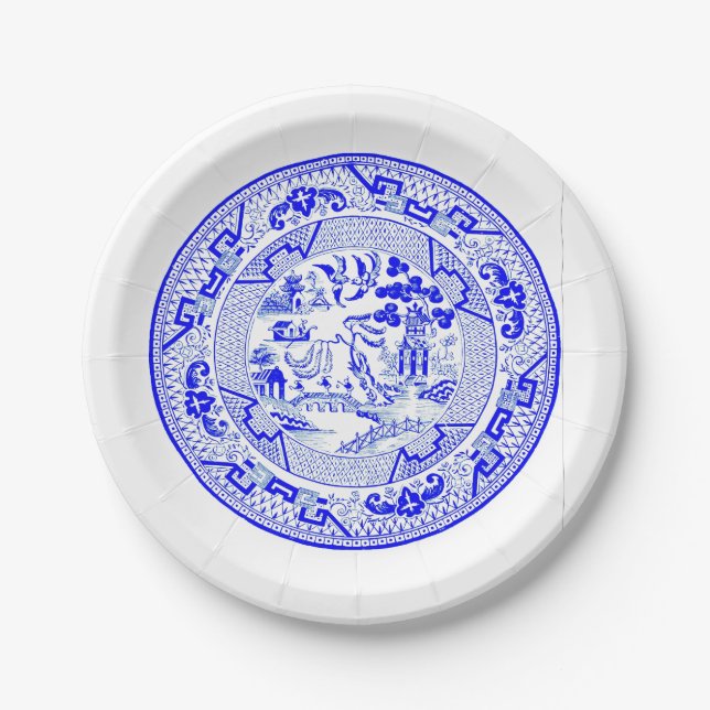 Willow Pattern [1912] Paper Plates (Front)