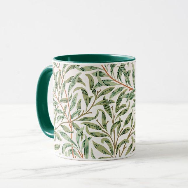 Willow Pattern, William Morris Coffee Mug (Front Left)
