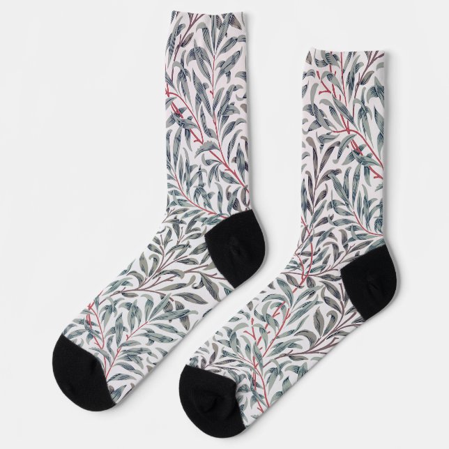 Willow Pattern, William Morris Socks (Left)