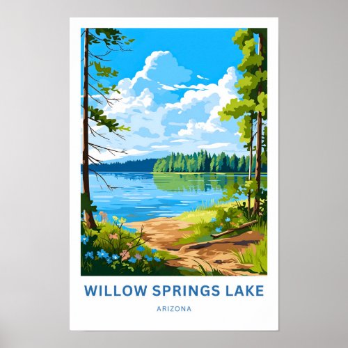 Willow Springs Lake Arizona Travel Print