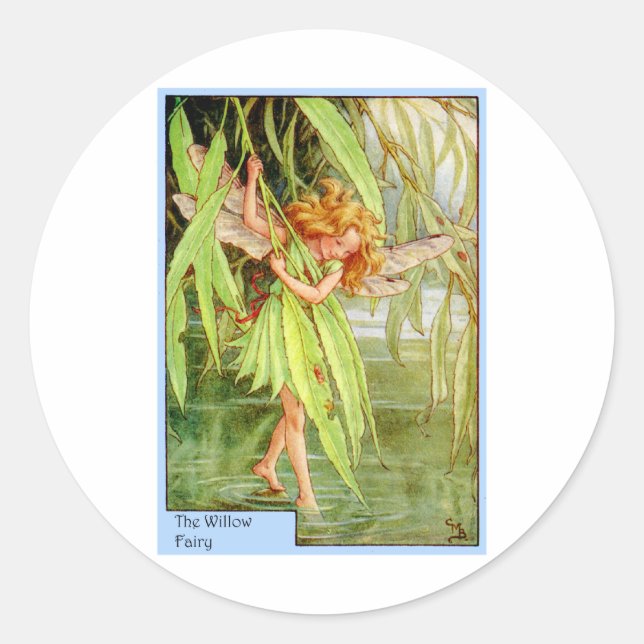 Willow Tree Fairy Classic Round Sticker (Front)