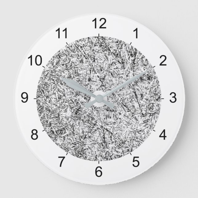 Willow tree leaves. Abstract art of Nature Large Clock (Front)