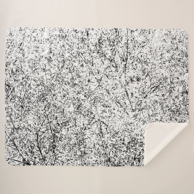 Willow tree leaves. Abstract art of Nature Sherpa Blanket (Front (Horizontal))
