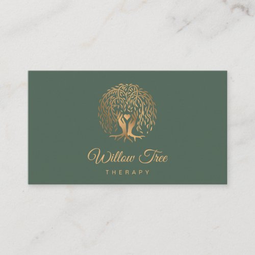 Willow Tree of Life Coach Therapy Psychologist B Business Card