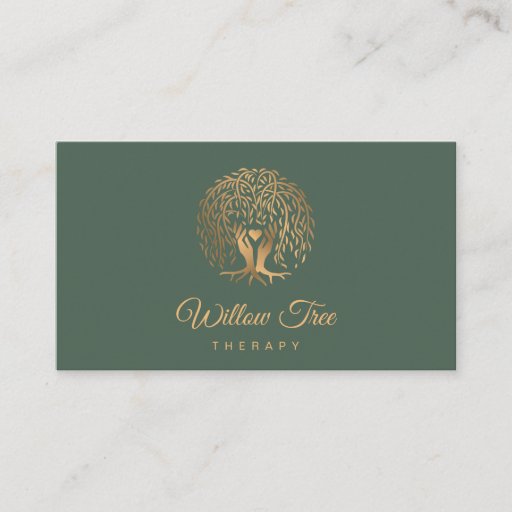 Customizable Willow Tree of Life Coach, Therapy, Psychologist B Business Card
