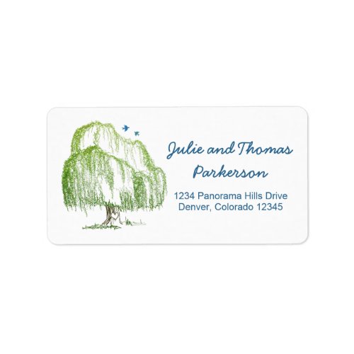 Willow Tree Wedding Address Labels