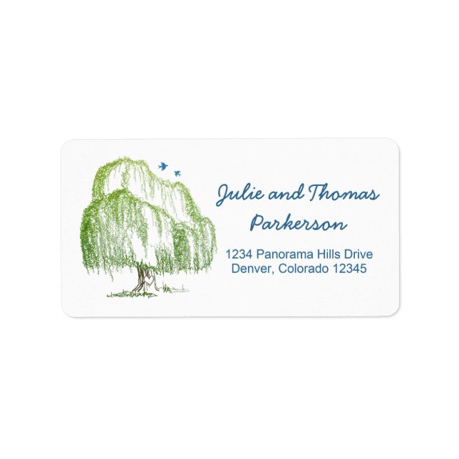 Willow Tree Wedding Address Labels (Front)