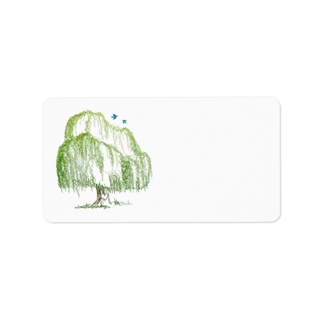 Willow Tree Wedding Blank Address Labels (Front)