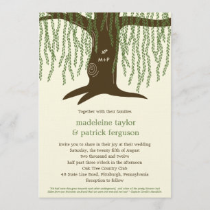 Willow Tree Wedding Invitation