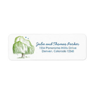 Willow Tree Wedding Return Address Labels
