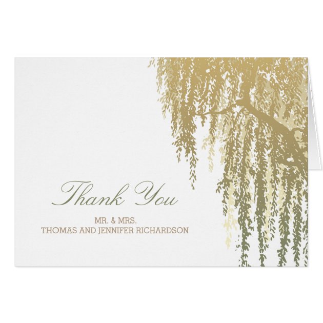 Willow Tree Wedding Thank You Card