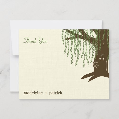 Willow Tree Wedding Thank You Card